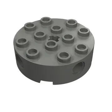 Brick Round 4 x 4 with 4 Side Pin Holes and Center Axle Hole