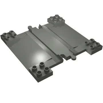 Duplo Train Track with Ramps For Car Crossing