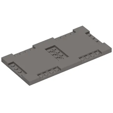 Plate Special 8 x 16 x 2/3 with Six Recessed Edges with 1 x 4 Studs and Recessed Center with 2 x 4 Studs