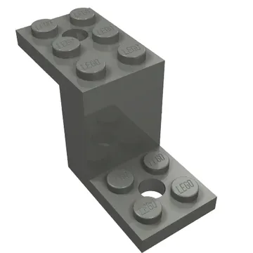 Bracket 5 x 2 x 2 1/3 with Holes, Inside Stud Holder