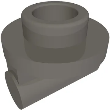 Plate Round 1 x 1 with Hollow Stud and Bar on Underside - Long Space