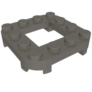 Plate Round Corners 4 x 4 x 2/3 Circle with 2 x 2 Opening