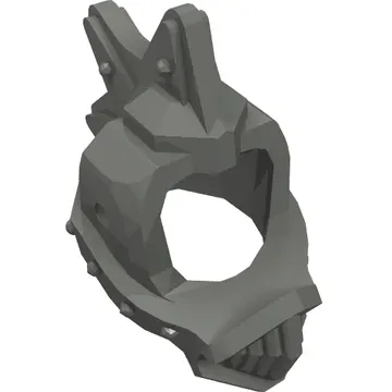 Helmet Spiked Top with Grill and Open Front and Back