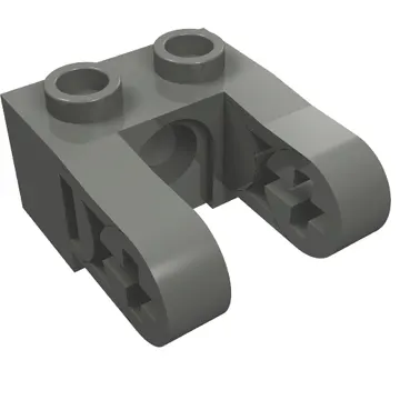 Technic Brick 1 x 2 with Hole and Dual Beam Extensions