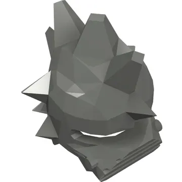 Helmet Spiked with Flat Chin Protector