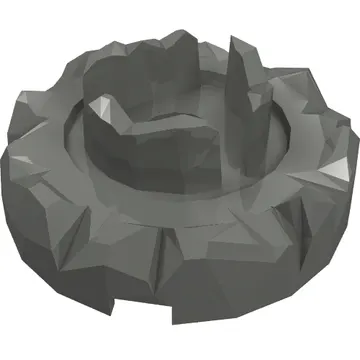 Turntable 4 x 4 Top with Jagged Edge and Three Segments (Atlantis Key Holder)