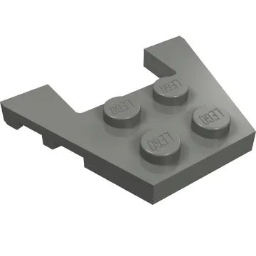 Wedge Plate 3 x 4 with Stud Notches [Reinforced Underside]