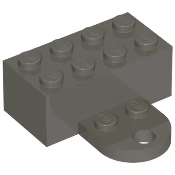 Brick Magnet 2 x 4 with Round Plate 2 x 2