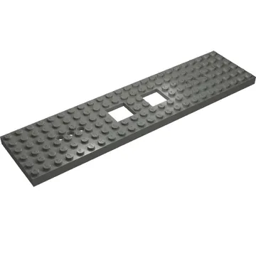 Vehicle Base, Train 6 x 24 with Two 2 x 2 Openings and 3 Round Holes Each End, Reinforced on Bottom Side