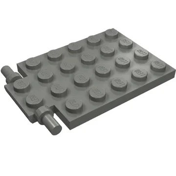 Plate Special 4 x 6 with Trap Door Hinge [Long Pins]