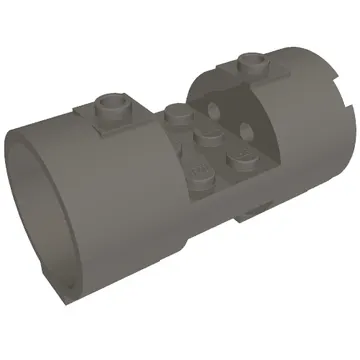 Cylinder 3 x 6 x 2 2/3 Horizontal Solid Studs