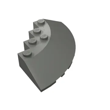 Brick Round Corner 6 x 6 with 33° Slope and Facet Cutout