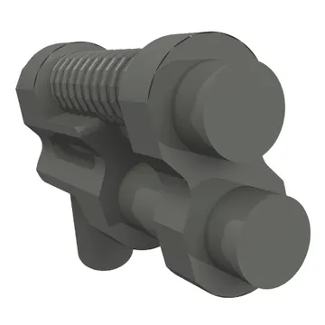 Weapon Gun / Pistol Two Barrel, 10 Ribs