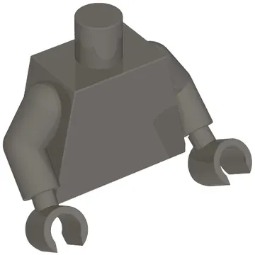 Torso, Dark Bluish Gray Arms and Hands [Plain]