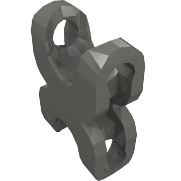 Large Figure Skeletal, Connector, 2 x 3 with Two Ball Sockets, Rounded Ends