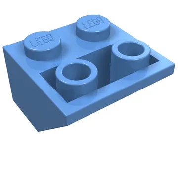 Brick Sloped Inverted 45° 2 x 2 [Ovoid Bottom Pin, Bar-sized Stud Holes]
