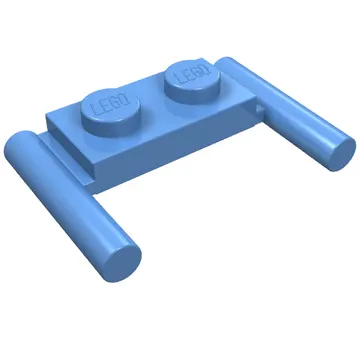 Plate Special 1 x 2 with Handles [Flat Ends / Low Attachment]