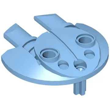 Large Figure Shield 5 x 5 with Dual Round Prongs