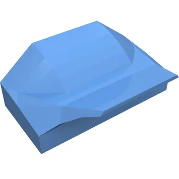 Brick Wedged, Curved 1 x 2 x 2/3 No Studs, Wing End