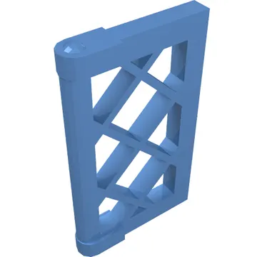 Window 1 x 2 x 3 Pane Latticed with Thick Corner Tabs