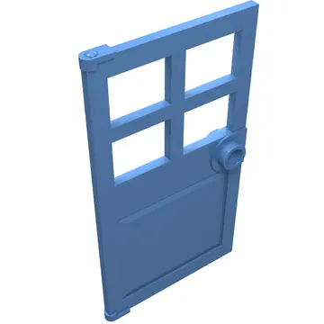 Door 1 x 4 x 6 with 4 Panes and Stud Handle