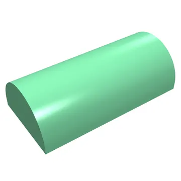 Brick Curved 2 x 4 Double, No Studs, without Groove