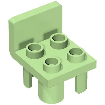 Duplo Chair with 4 Studs and Squared Back
