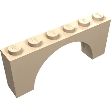 Brick Arch 1 x 6 x 2 - Thin Top without Reinforced Underside [New Version]