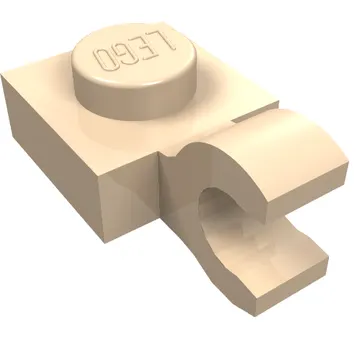 Plate Special 1 x 1 with Clip Horizontal [Thick Open O Clip]