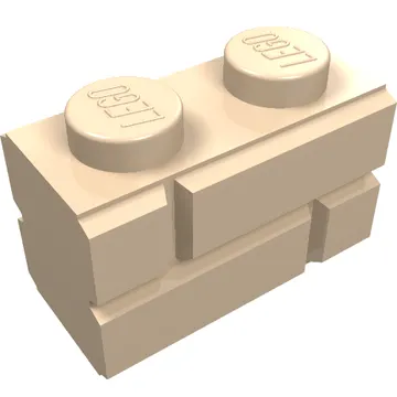 Brick Special 1 x 2 with Masonry Brick Profile
