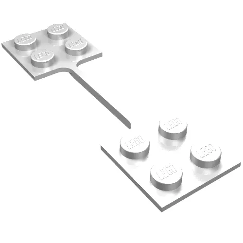 Hinge Coupling, Two Connected 2 x 2 Plates [Nylon]