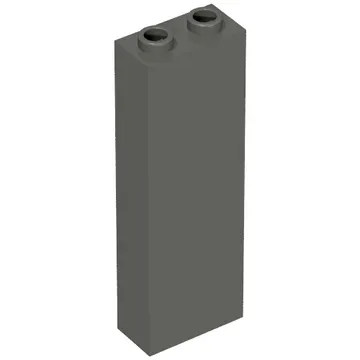 Brick 1 x 2 x 5 with Blocked Open Studs and Bottom Stud Holder with Asymmetric Ridges