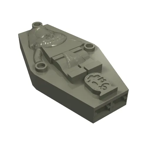 Sarcophagus Lid 2 x 4 x 6 with Mummy Relief [Plain]