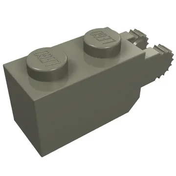 Hinge Brick 1 x 2 Locking with 2 Fingers Vertical End, 9 Teeth