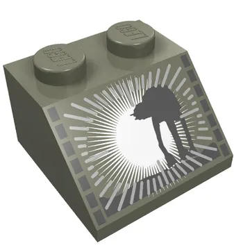 Brick Sloped 45° 2 x 2 with SW AT-AT Print