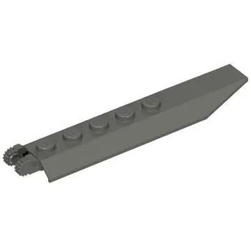 Hinge Plate 1 x 8 Locking with Angled Side Extensions, Rounded Plate Underside, 9 Teeth