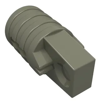 Hinge Cylinder 1 x 2 Locking with 1 Finger and Axle Hole On Ends