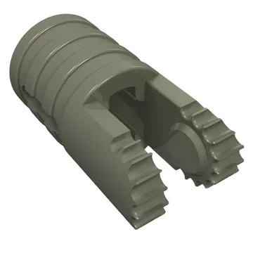 Hinge Cylinder 1 x 2 Locking with 2 Click Fingers and Axle Hole, 9 Teeth