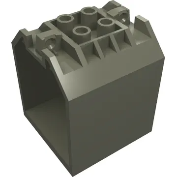 Container / Box, Open Ended 4 x 4 x 4 with 1 Hinge Finger Each End [Plain]