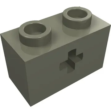 Technic Brick 1 x 2 with Axle Hole Type 1 [+ Opening] and Bottom Pin