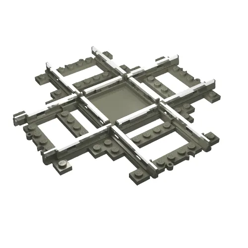 Vehicle Track, Train, 9V Crossing