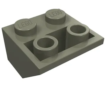 Brick Sloped Inverted 45° 2 x 2 [Ovoid Bottom Pin, Bar-sized Stud Holes]