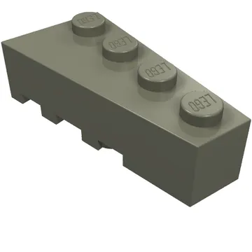 Brick Wedged, Angled 4 x 2 Right