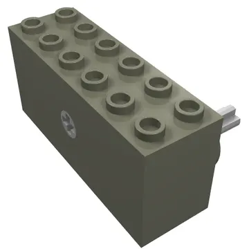 Windup Motor 2 x 6 x 2 1/3 with Raised Shaft Base - Long Axle