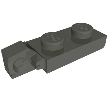 Hinge Plate 1 x 2 Locking with 1 Finger On End, with Groove
