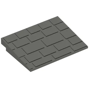 Brick Sloped 10° 6 x 8 with Shingled Roof Print