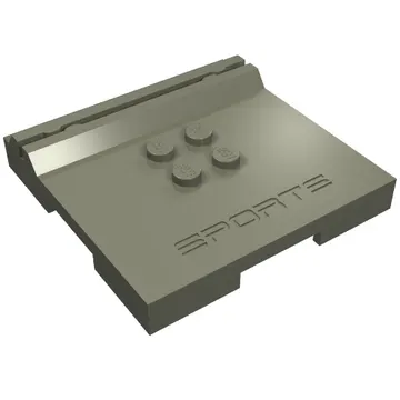 Plate Special 6 x 6 x 2/3 with 4 Studs and Embossed 'SPORTS'