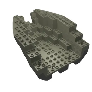 Boat Hull Small Stern 14 x 12 x 5 1/3 with Black Top [Complete Assembly]