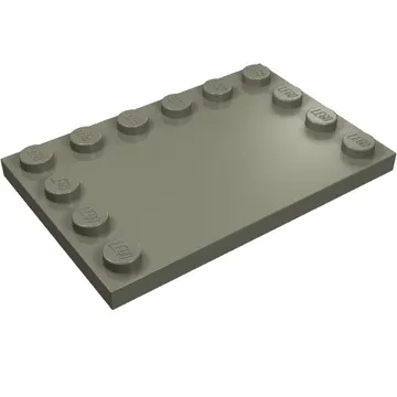 Plate Special 4 x 6 with Studs on 3 Edges