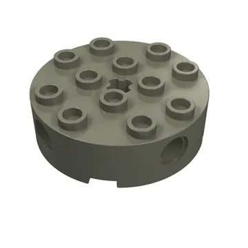 Brick Round 4 x 4 with 4 Side Pin Holes and Center Axle Hole
